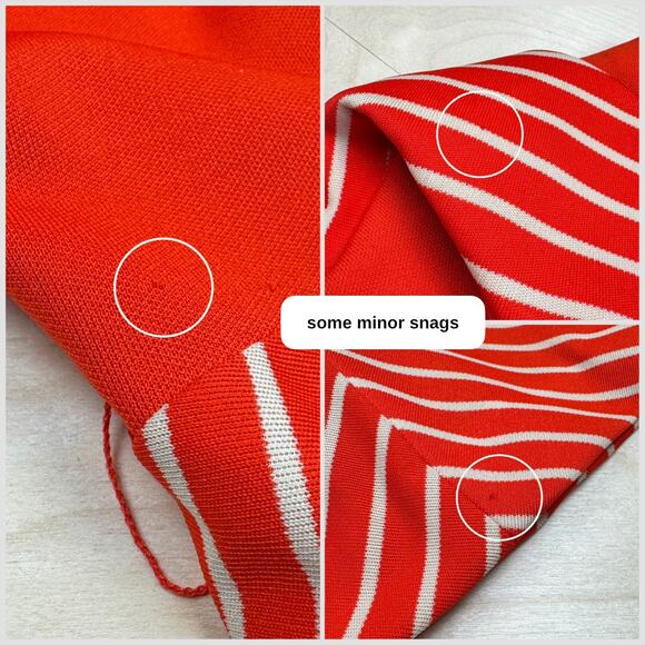 Vintage 1970s Red Striped Sleeveless A-Line Dress - Picture 5 of 8